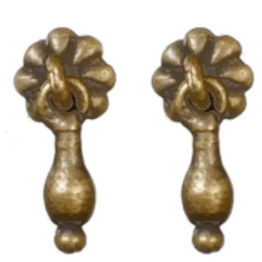 Antique Brass Dollhouse Miniature Cabinet Pulls