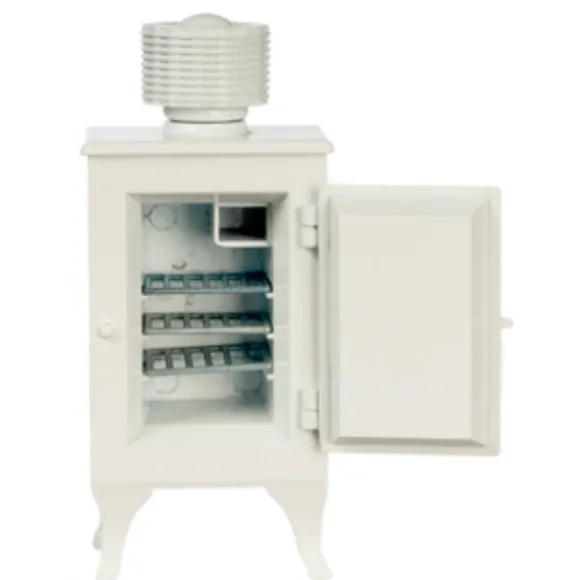 Antique Dollhouse Miniature Monitor Refrigerator