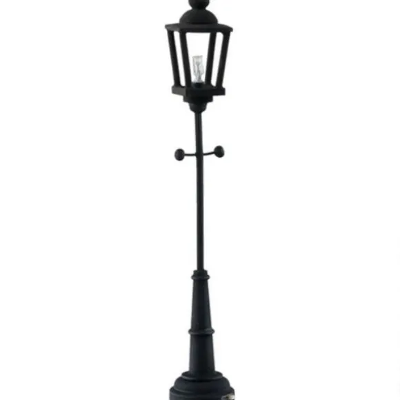 Battery-Operated Dollhouse Miniature Black Yard Lamp