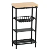 Black Dollhouse Miniature Utility Rack