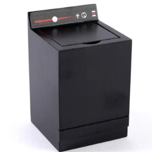 Black Dollhouse Miniature Washing Machine