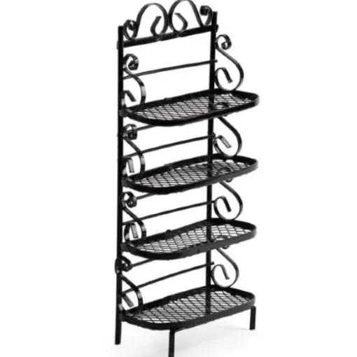 Black Dollhouse Miniature Bakers' Rack