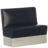 Black 1950s Dollhouse Miniature Booth Bench