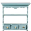 Blue Dollhouse Miniature Kitchen Shelf