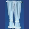 Blue Dollhouse Miniature Tieback Curtains