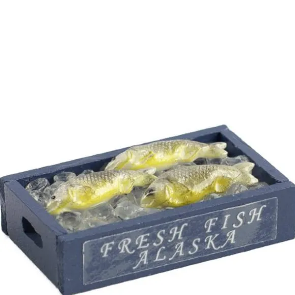 Box of Fresh Dollhouse Miniature Alaska Fish