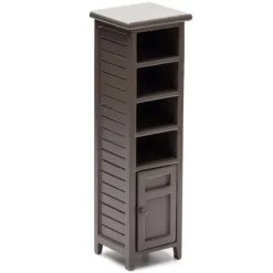 Brown Dollhouse Miniature Linen Cabinet