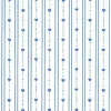 Dark Blue Heart Dollhouse Wallpaper