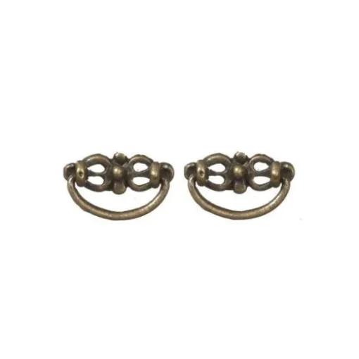 Dollhouse Miniature Antique Brass Drawer Pulls