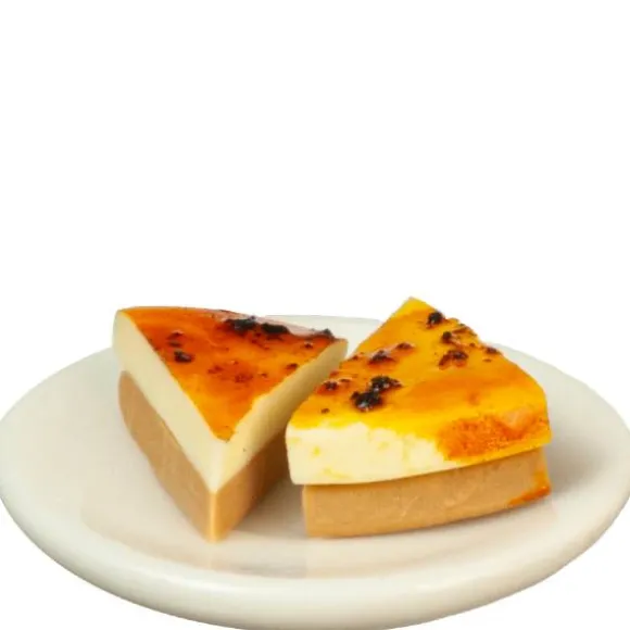 2 Dollhouse Miniature Cheesecake Slices