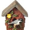 Dollhouse Miniature Chickadee in a Birdhouse