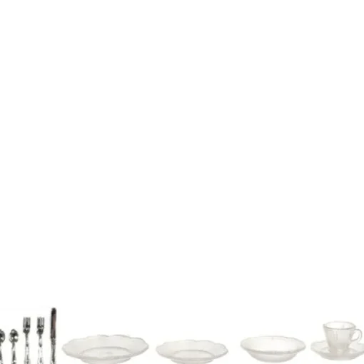 Dollhouse Miniature Clear Dishware Place Setting