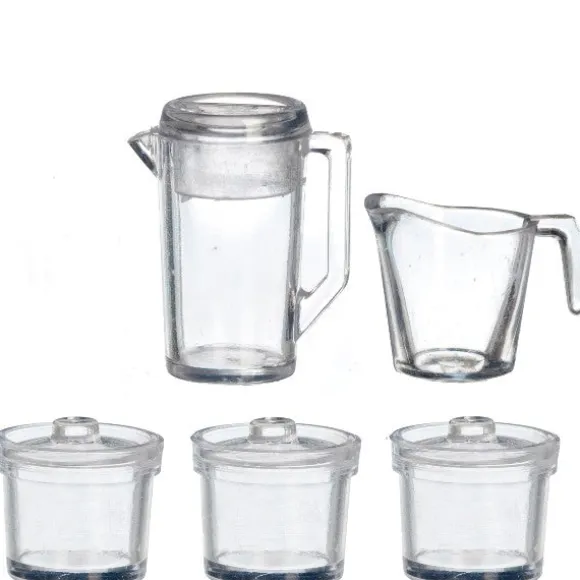 5 Dollhouse Miniature Containers