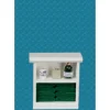 Dollhouse Miniature Dark Green Accented Small Bath Cabinet