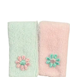 2 Dollhouse Miniature Embroidered Towels