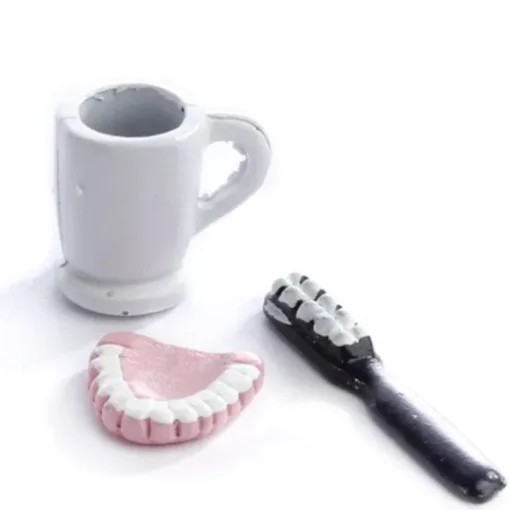 Dollhouse Miniature False Teeth Set