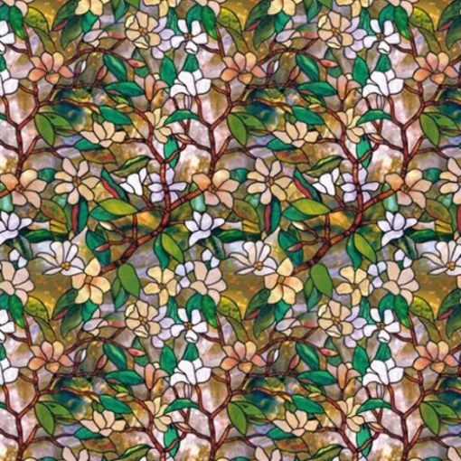 Dollhouse Miniature Floral Stained Glass Sheet