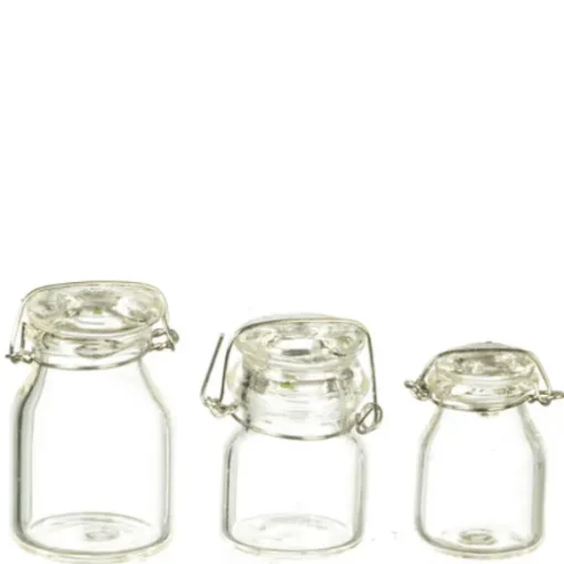 Dollhouse Miniature Glass Canisters