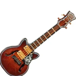 Dollhouse Miniature Guitar with Case