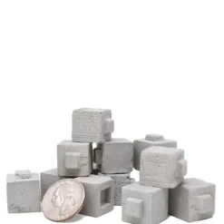 15 Dollhouse Miniature Half Concrete Cinder Blocks