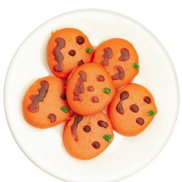 Dollhouse Miniature Halloween Cookies on a Plate
