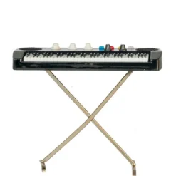 Dollhouse Miniature Keyboard with Case