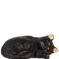 Dollhouse Miniature Laying Black Cat