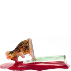 Dollhouse Miniature Mouse Drinking Wine