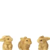3 Dollhouse Miniature Rabbits