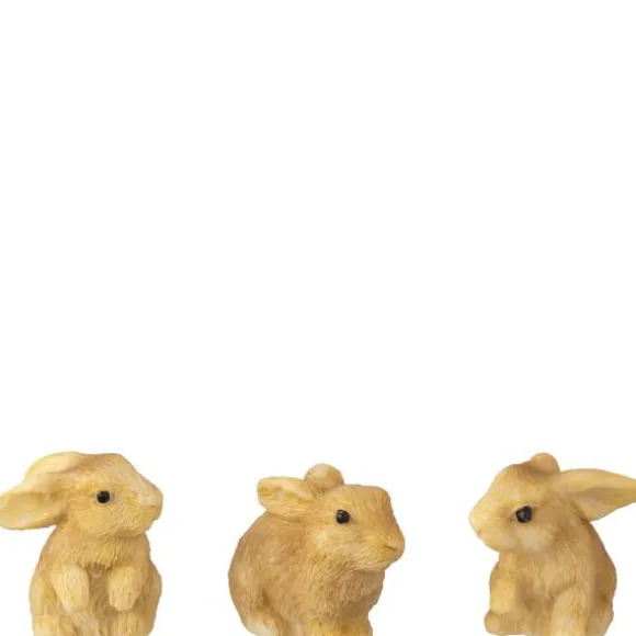 3 Dollhouse Miniature Rabbits