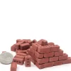 50 Dollhouse Miniature Red Bricks