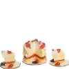 Dollhouse Miniature Strawberry Cake with Two Plates
