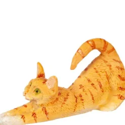 Dollhouse Miniature Stretching Orange Cat