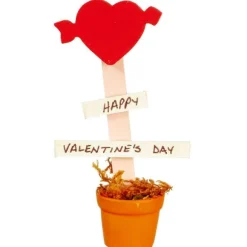 Dollhouse Miniature Valentine Heart Pot