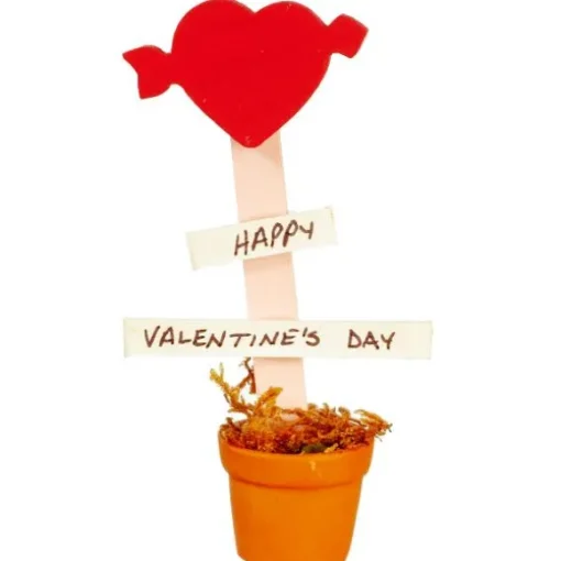 Dollhouse Miniature Valentine Heart Pot