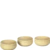 3 Dollhouse Miniature Wooden Bowls