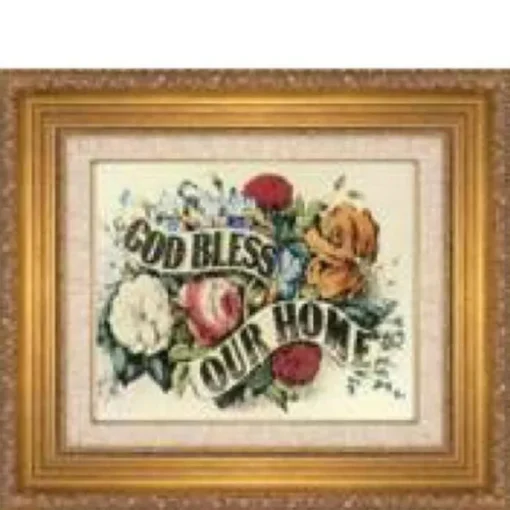 God Bless Our Home Dollhouse Miniature Painting