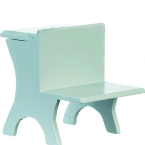 Gray Dollhouse Miniature School Desk & Chair