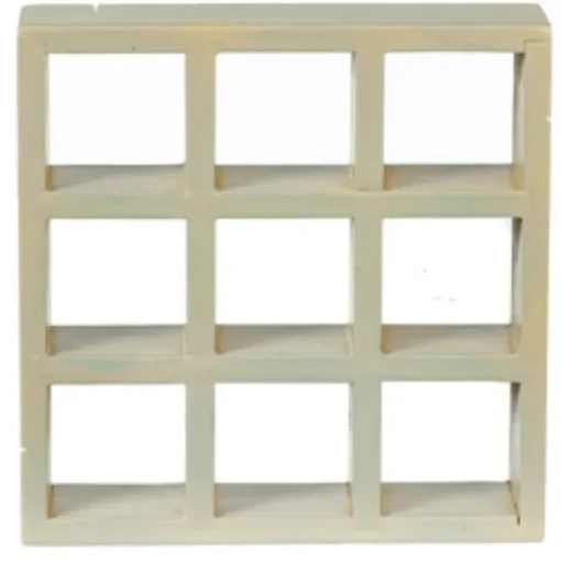 Gray Dollhouse Miniature 9-Shelf Unit