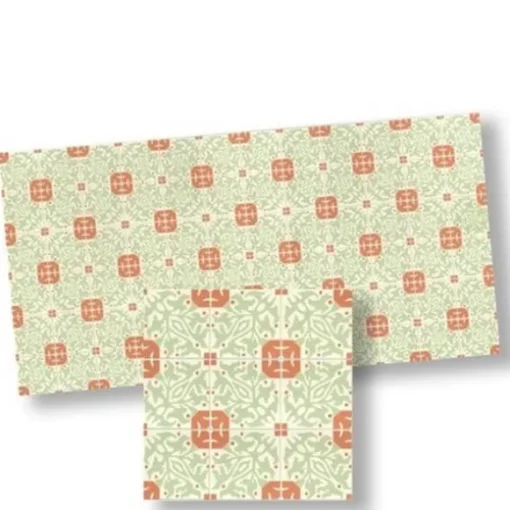 Green & Terra Cotta Mosaic Dollhouse Floor Tile
