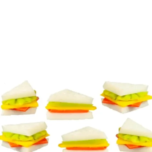 6 Handmade Dollhouse Miniature Sandwiches