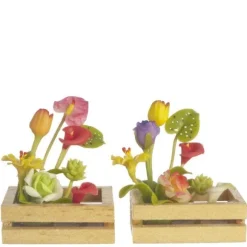 Handmade Dollhouse Miniature Flower Boxes