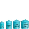 Light Blue Dollhouse Miniature Canister Set