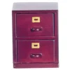 Mahogany Dollhouse Miniature Filing Cabinet