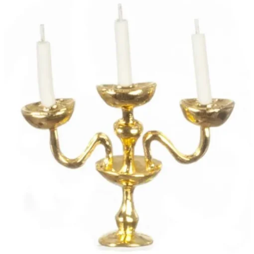 Nonworking 3-Arm Dollhouse Miniature Candelabra
