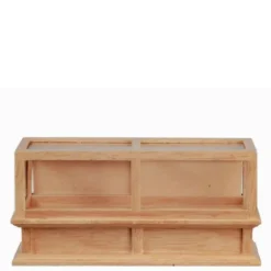 Oak Dollhouse Miniature Display Case