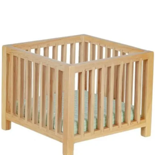 Oak Dollhouse Miniature Playpen