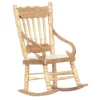 Oak Dollhouse Miniature Rocking Chair