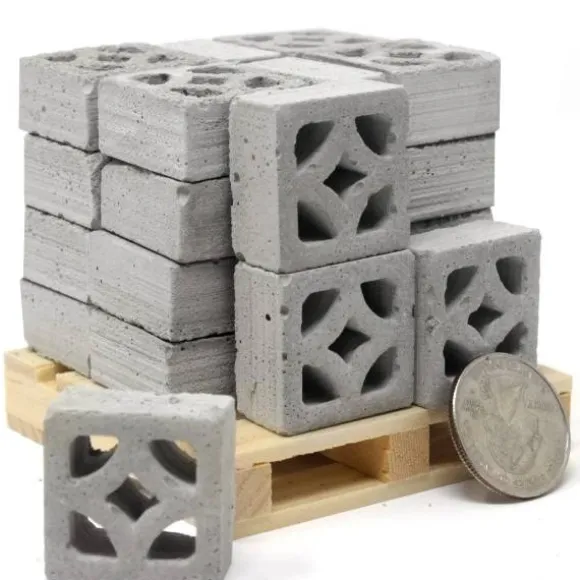 24 Pack Dollhouse Miniature Breeze Block Pallet
