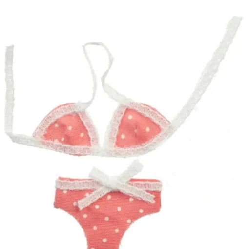Pink Polka Dot Dollhouse Doll Bikini